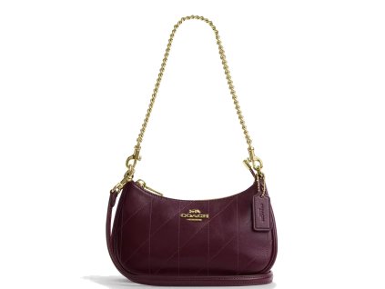 COACH Kabelka Teri Mini Crossbody Bag With Quilting Gold dark vineaa