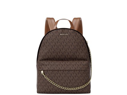 Michael Kors Slater Medium Signature Logo Backpack Brown