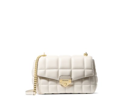Michael Kors Soho Large Quilted Shoulder Bag Light creamu