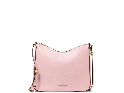 Michael Kors Nayla Medium Pebbled Leather Messenger Bag powder blushf