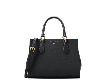 Michael Kors Marilyn Medium Saffiano Leather Satchel Black