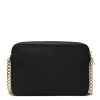 Michael Kors Jet Set Large Saffiano Leather Crossbody Bag Blacke