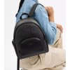 COACH Batoh Court Backpack In Signature Canvas Gold Charcoal Black22