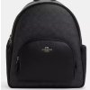 COACH Batoh Court Backpack In Signature Canvas Gold Charcoal Black3