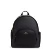 COACH Batoh Court Backpack In Signature Canvas Gold Charcoal Black11
