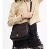 Coach Ellie File Bag Signature Canvas Gold Walnut Black3