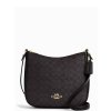 Coach Ellie File Bag Signature Canvas Gold Walnut Black22