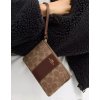 Coach Peněženka Coach Corner Zip Wristlet In Signature Canvas Gold Tan Brown6