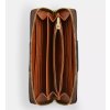 Coach Peněženka Long Zip Around Wallet In Signature Canvas With Stripe Tan Blackb