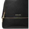 Michael Kors Rhea Medium Pebbled Leather Backpack Blacka2