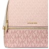 Michael Kors Rhea Medium Signature Logo Backpack Powder Blush Multi223
