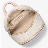 Michael Kors Rhea Medium Signature Logo Backpack Powder Blush Multib