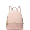 Michael Kors Rhea Medium Signature Logo Backpack Powder Blush Multi22