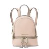 Michael Kors Rhea Mini Leather Backpack Soft Pink