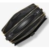 Michael Kors Jet Set Medium Saffiano Leather Smartphone Double Zip Crossbody Bag Blackb