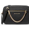 Michael Kors Jet Set Large Saffiano Leather Crossbody Bag Black2123