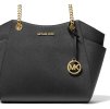 Michael Kors Jet Set Large Saffiano Leather Shoulder Bag Blacka234