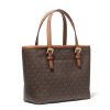 Michael Kors Jet Set Travel Extra Small Logo Top Zip Tote Bag Brownback
