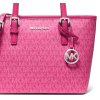 Michael Kors Kabelka Jet Set Travel Extra Small Logo Top Zip Tote Bag Dragonfruit2334