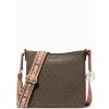 Michael Kors Jet Set Travel Small Signature Logo Messenger Bag Brown77