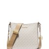 Michael Kors Jet Set Travel Small Signature Logo Messenger Bag Light Cream Multi2