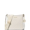 Michael Kors Jet Set Travel Small Signature Logo Messenger Bag Lt Cream Multi2