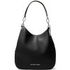Michael Kors Lillie Chain Leather Hobo Black Silver