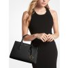Michael Kors Sheila Medium Faux Saffiano Leather Satchel Blackc