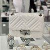 Michael Kors Peyton Medium Quilted Shoulder Bag Optic Whitec