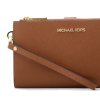 Michael Kors Jet Set Large Leather Smartphone Wristlet Wallet Luggage223