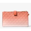 Michael Kors Peněženka Jet Set Large Ombré Signature Logo Wristlet Red Clayc