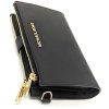 Michael Kors Jet Set Saffiano Wristlet Blackc