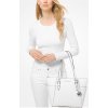 Michael Kors Charlotte Large Saffiano Leather Top Zip Tote Bag Optic Whiteperson