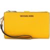 michael kors jet set double zip phone wallet wristlet jasmine yellow 52942