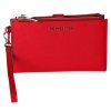 Michael Kors Jet Set Double Zip Phone Wallet Wristlet Bright Red6