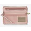 Michael Kors Jet Set Travel Large Signature Logo Continental Wristlet Powder Blushb