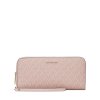 Michael Kors Jet Set Travel Large Signature Logo Continental Wristlet Powder Blush223