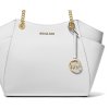 Michael Kors Jet Set Large Saffiano Leather Shoulder Bag Optic White234