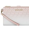 Michael Kors Peněženka Jet Set Large Ombré Signature Logo Wristlet Powder Blush223