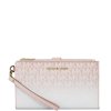 Michael Kors Peněženka Jet Set Large Ombré Signature Logo Wristlet Powder Blush22