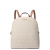 Michael Kors Batoh Cindy Large Signature Logo Backpack Vanilla22