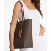 Michael Kors Vincent Large Signature Logo Tote Bag With Card Case Browncf