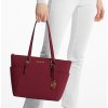 Michael Kors Kabelka Charlotte Large Saffiano Leather Top Zip Tote Bag Cherryce