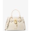 Michael Kors Hamilton Small Logo Satchel Light Cream Multia