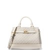 Michael Kors Reed Small Signature Logo Satchel Light Cream Multiz