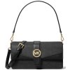 Michael Kors Greenwich Medium Saffiano Leather Shoulder Bag Blackj