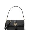 Michael Kors Greenwich Medium Saffiano Leather Shoulder Bag Blacka