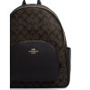 COACH Batoh Court Backpack In Signature Canvas Gold Brown Blackaa