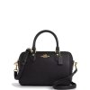 Coach crossgrain leather Rowan Gold Black