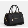 COACH Kabelka Rowan Satchel Bag Pebbled Leather Gold Blackd